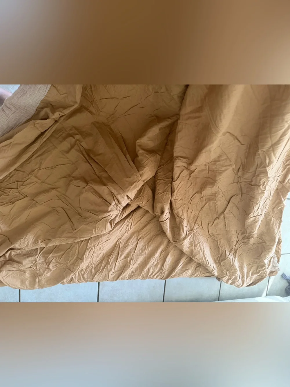 Casaluna Textured Chambray Cotton Duvet Cover 3pc Set Warm Brown Full Queen